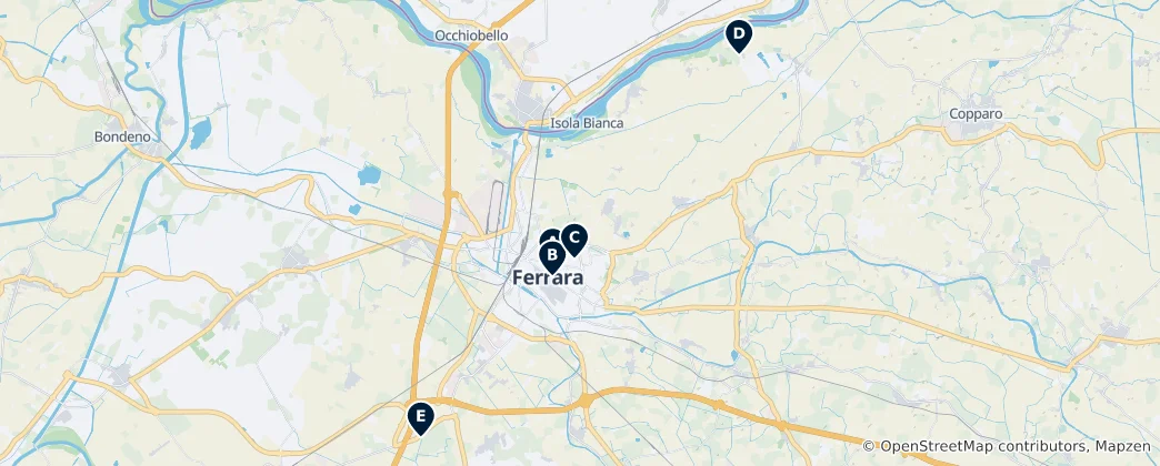 Map of Ferrara's Historic Gems