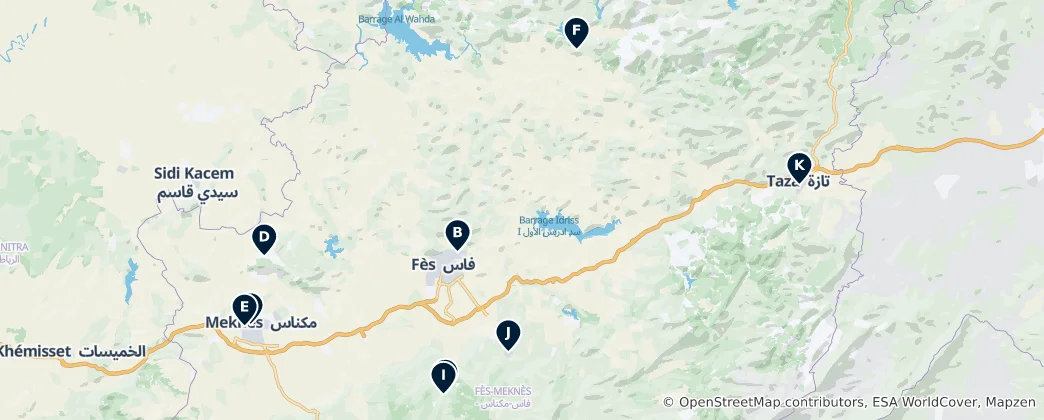 Mapa Notable Islamic Sites