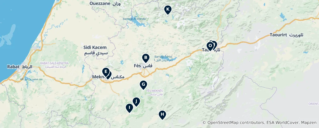 Mapa de Traditional Crafts and Markets
