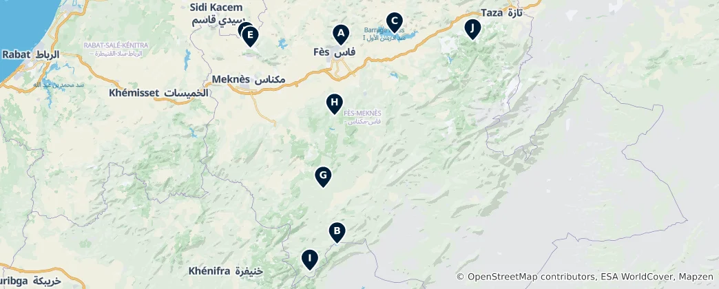 Mapa Viewpoints and Natural Wonders