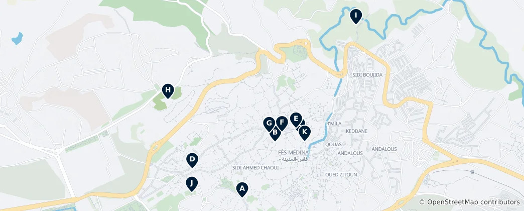 Carte de Essentiels de Fès