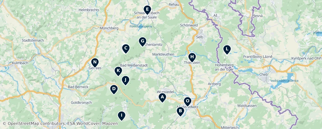 Fichtel Mountains: The Absolute Essentials — Mapa