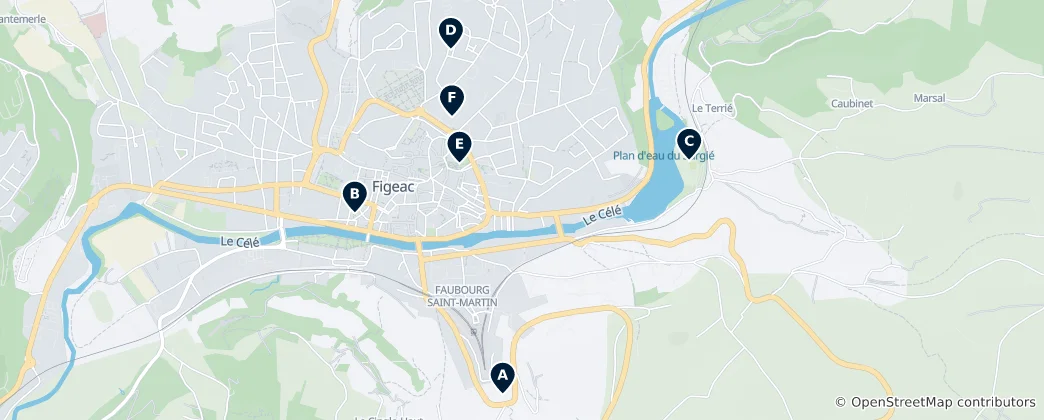 Mapa Parks and Gardens