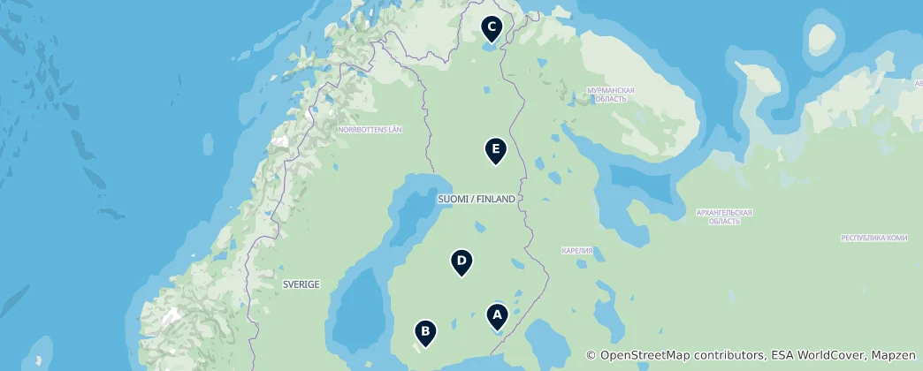 Mapa Lakes and Wilderness