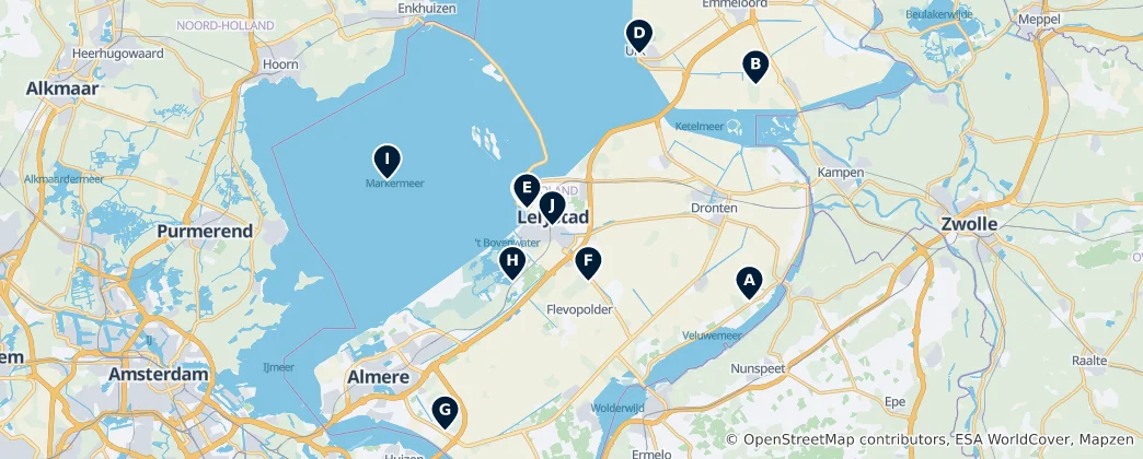 Carte de Flevoland Essentials