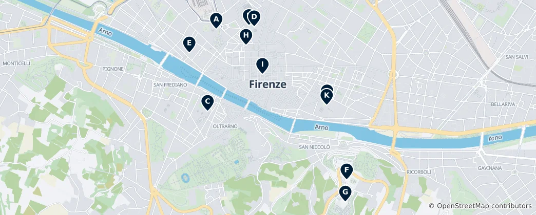 Mapa Florence's Sacred Masterpieces