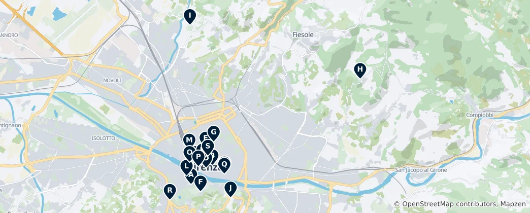 Mapa Historické paláce a zámky