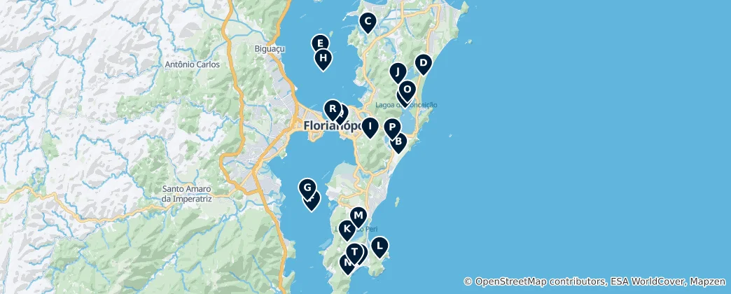Mapa Florianópolis Nature & Parks