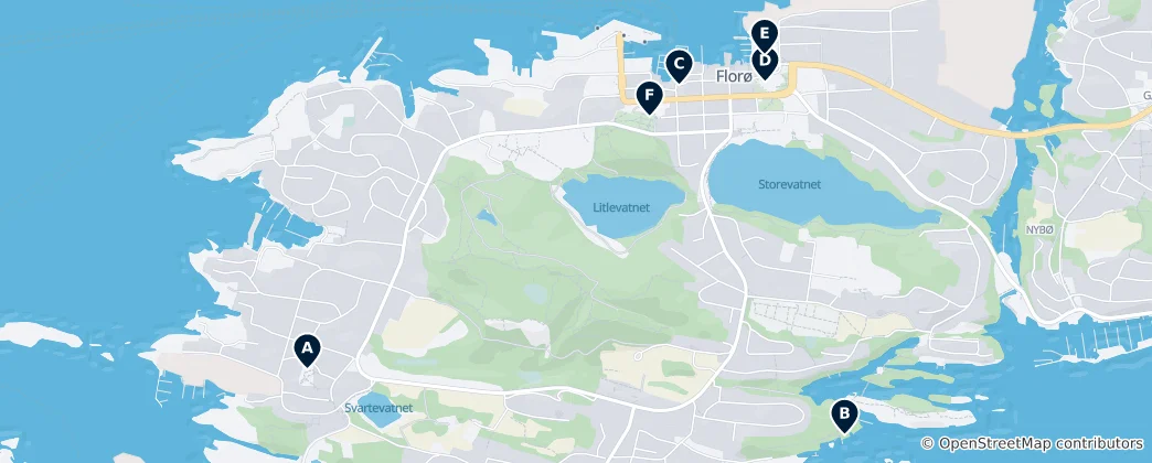 Mapa Florø Unmissables
