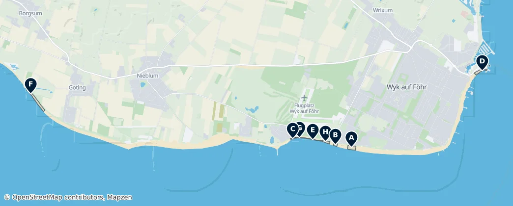 Beaches of Föhr — Mapa