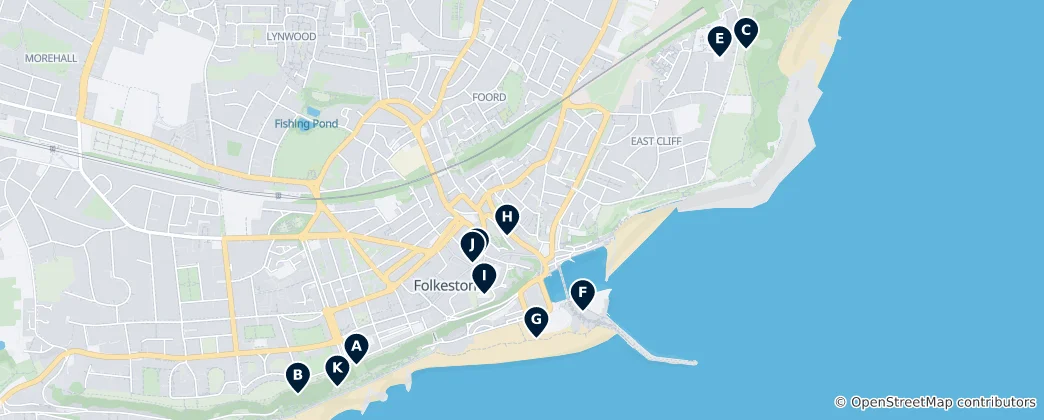 Mappa di Folkestone Essentials