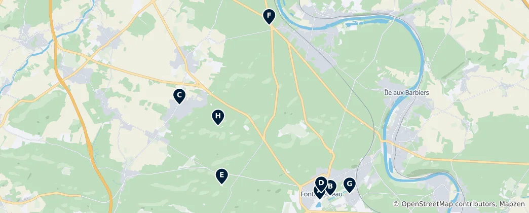 Mapa Fontainebleau Essentials