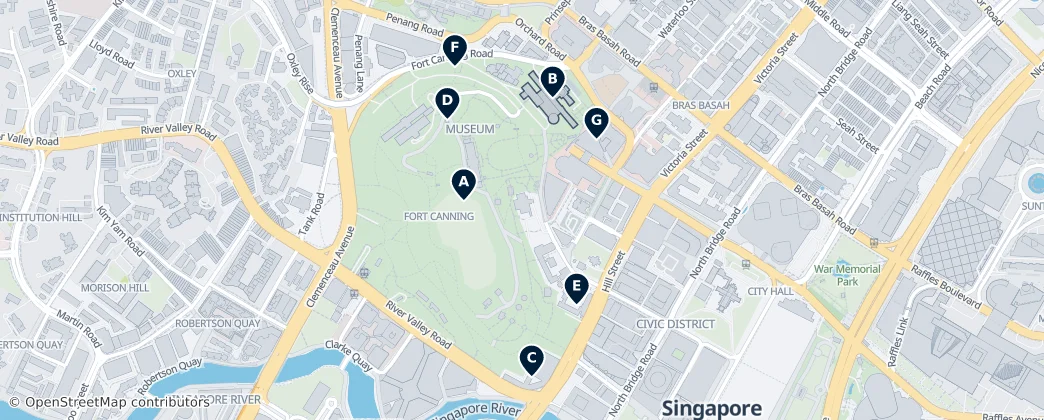 Fort Canning Essentials — Kaart