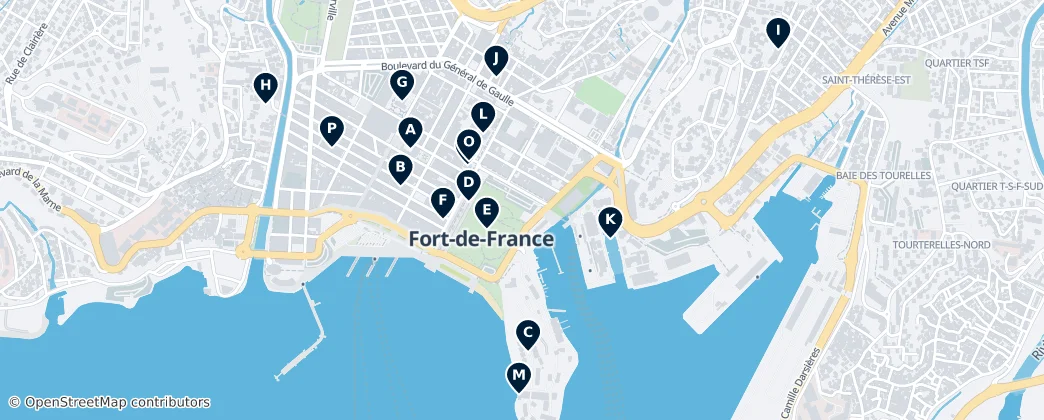 Map of Fort-de-France Unmissables