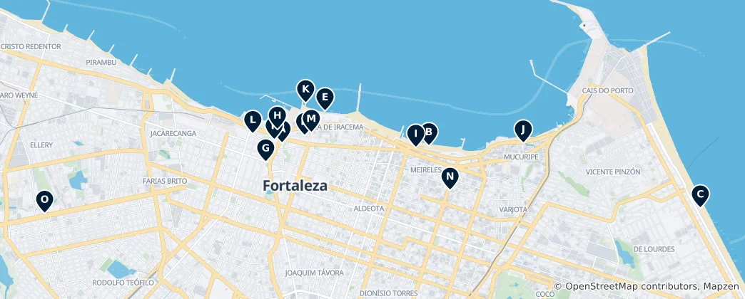 Mapa Fortaleza's Hidden Gems
