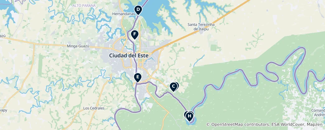 Mapa Foz do Iguaçu's Absolute Essentials