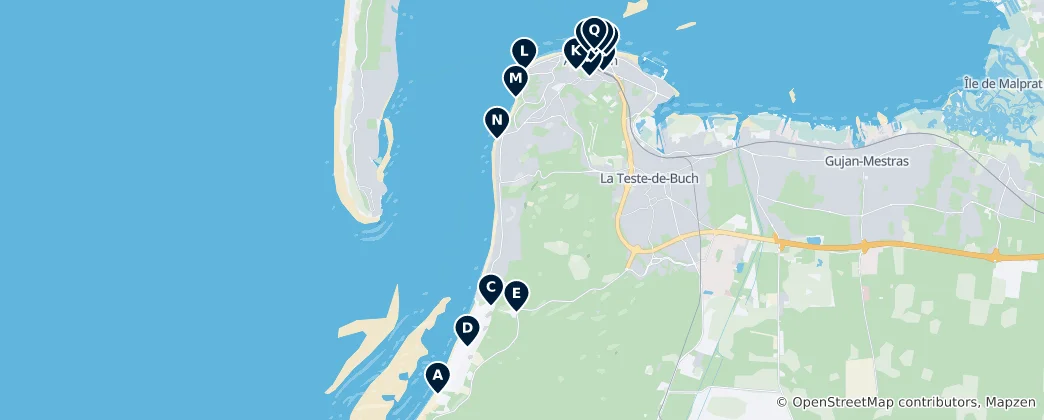 Mapa La Teste-de-Buch Unmissables