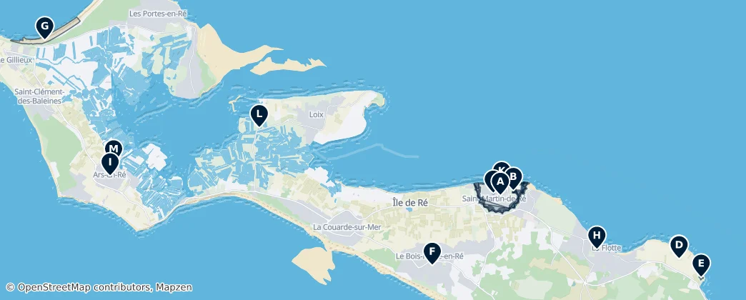 Ile de Ré's Absolute Essentials — Mapa