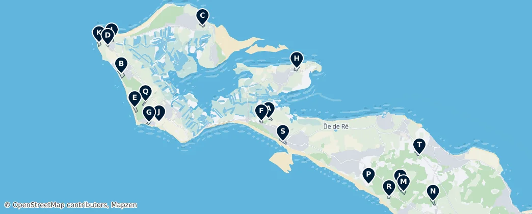 Top Campsites — Mapa