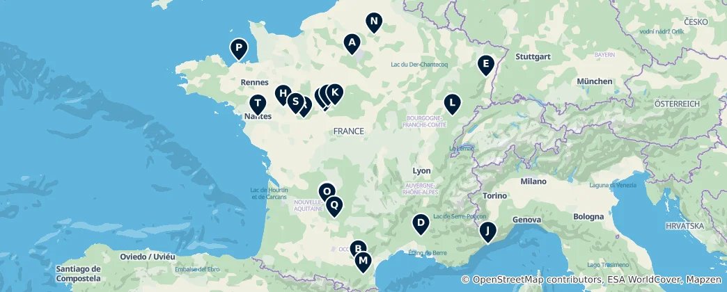 Map of Historic Castles & Forts