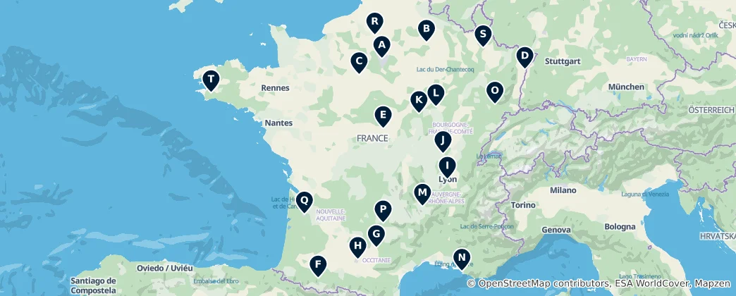 Map of Iconic Cathedrals & Abbeys