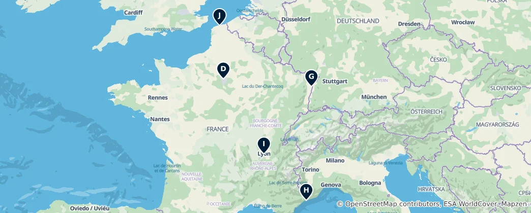 Map of Iconic French Cuisine