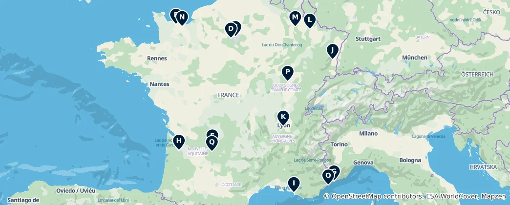 Map of Top Museums & Art Centers