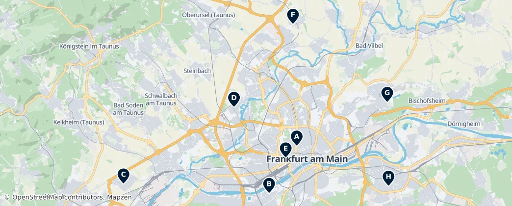 Notable Christian Churches — Mapa