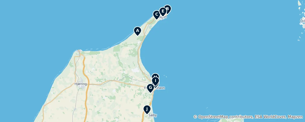 Mapa Frederikshavn Must-Sees