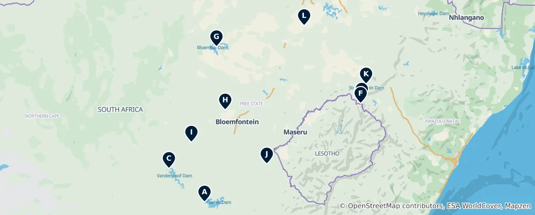 Map of Nature and Water Wonders