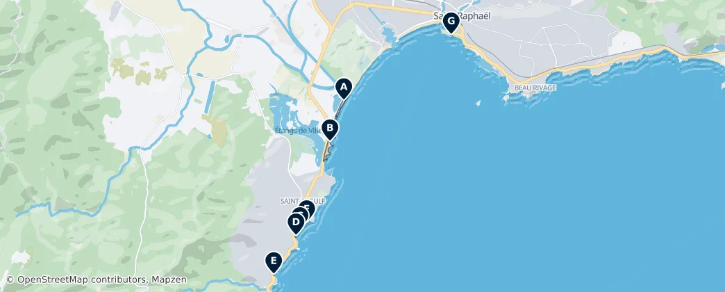 Beaches and Calanques — 地图