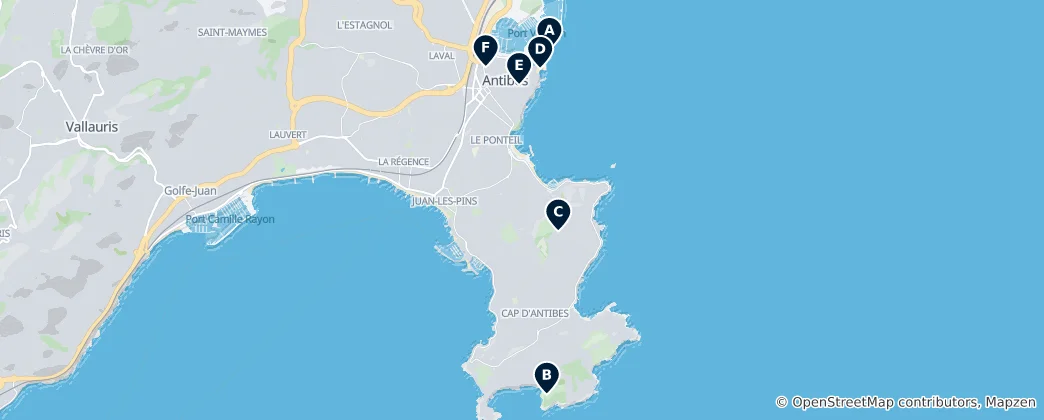 Map of Editor's Choice Attractions