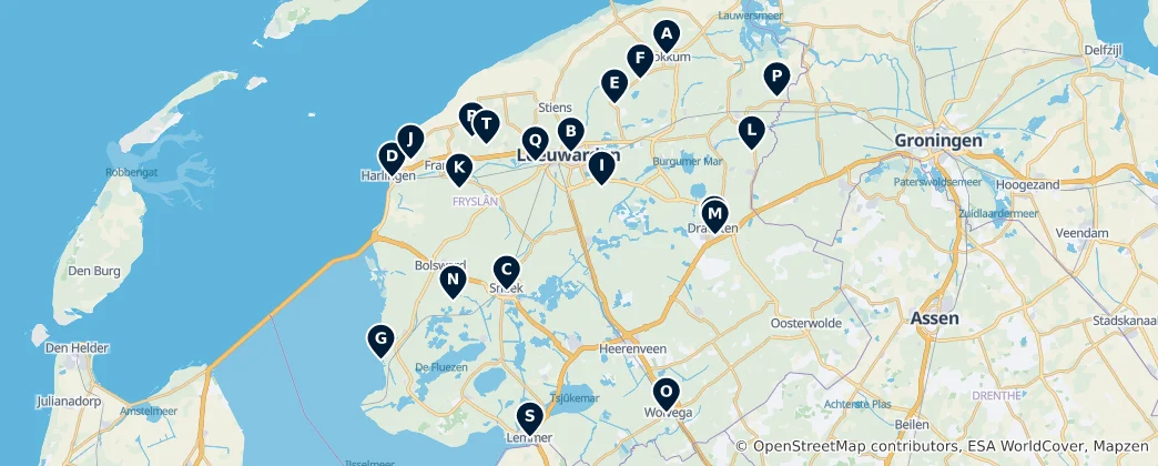 Karte von Historic Protestant Churches
