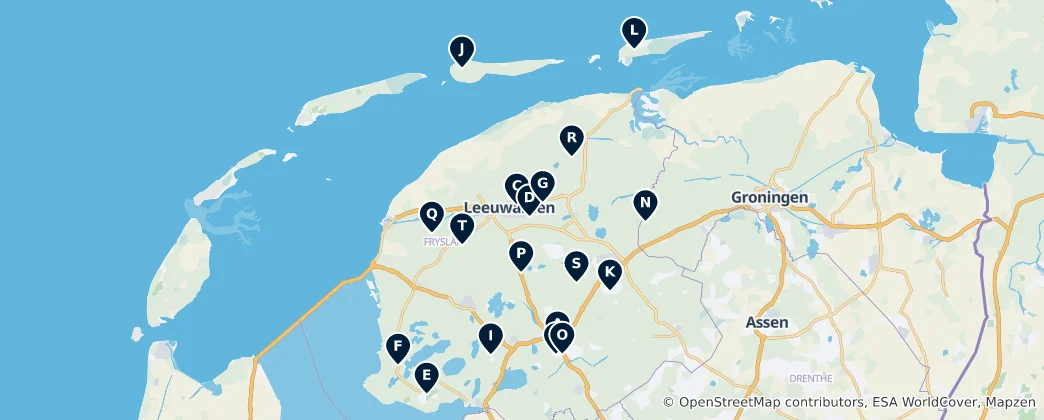 Map of Sports and Recreation Hotspots