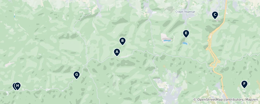 Mapa Hidden Gems of Fruška Gora