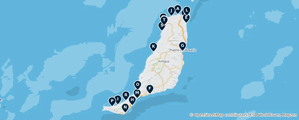 Mapa Best Beaches