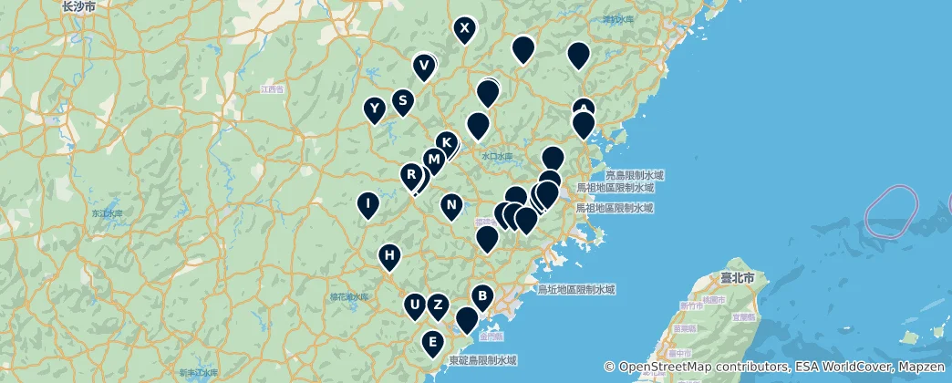 Mappa di Parks and Gardens