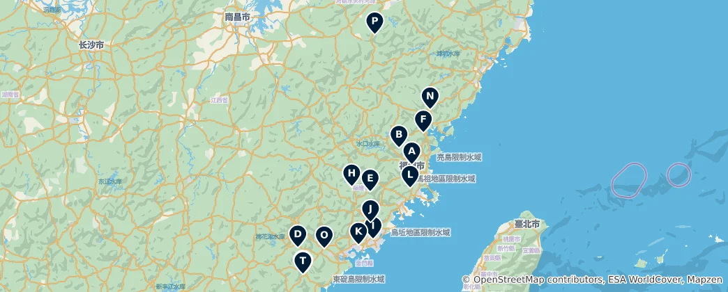 Mapa Sacred Sites and Temples