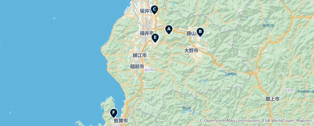 Mapa Sacred Shrines and Temples