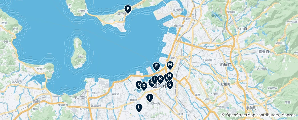 Mapa Fukuoka Essentials