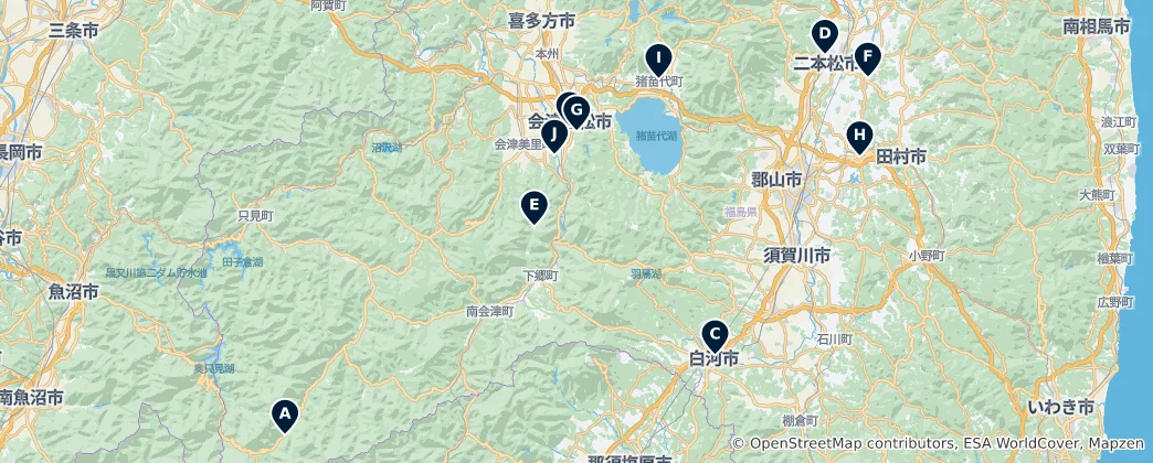 Mapa Castles & Historic Sites