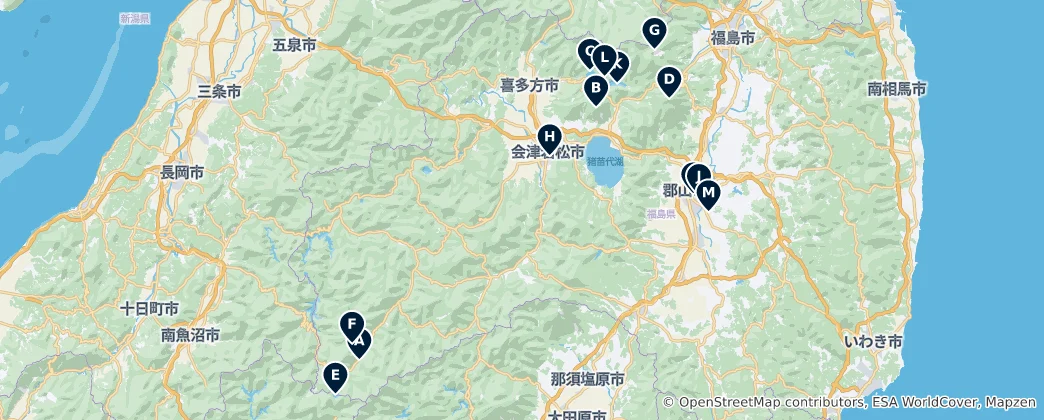 Mapa Scenic Nature Spots