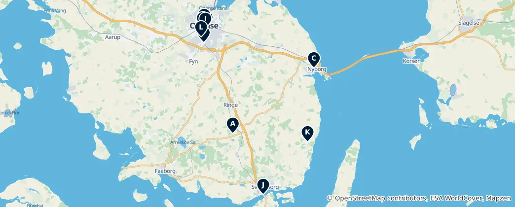 Map of Funen Essentials