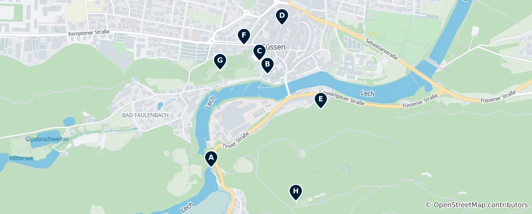 Mapa Füssen Essentials