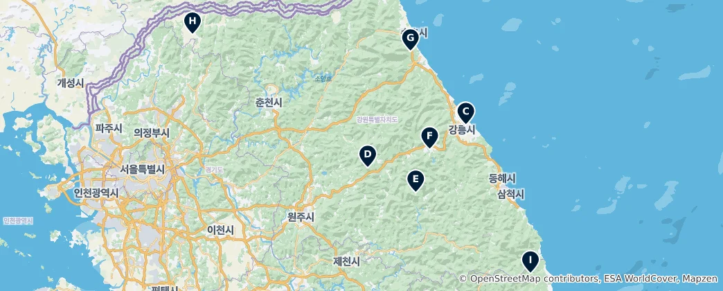 Map of Winter Sports Destinations