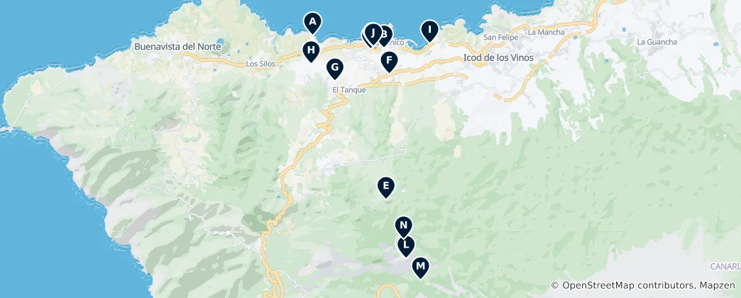 Mappa di Natural Wonders & Viewpoints