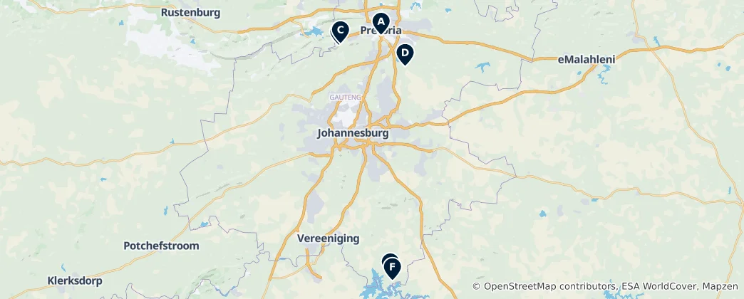 Mapa Parks and Scenic Viewpoints