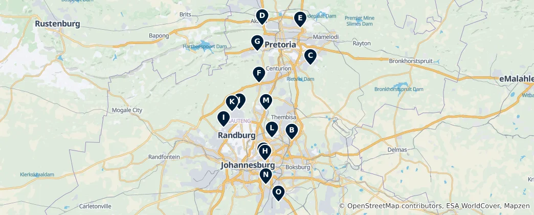Mapa Popular Shopping Malls