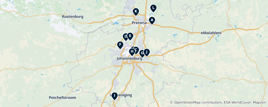 Mapa Premier Golf Courses
