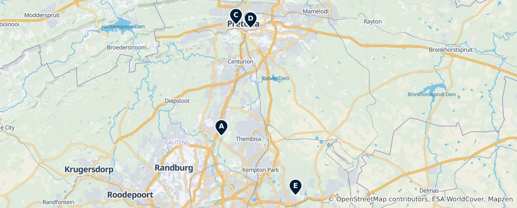 Karte von Religious Sites
